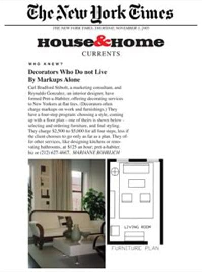 A magazine article about a house and home.